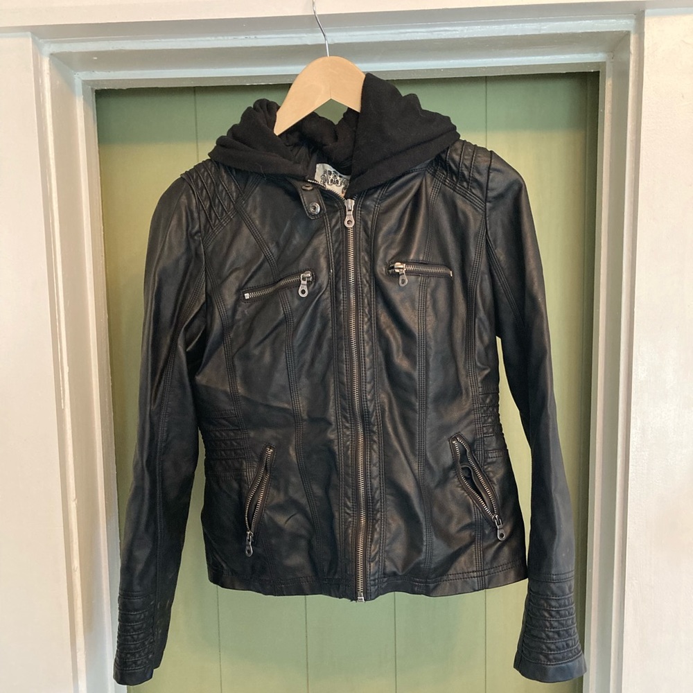 Johnny pleather jaccket
